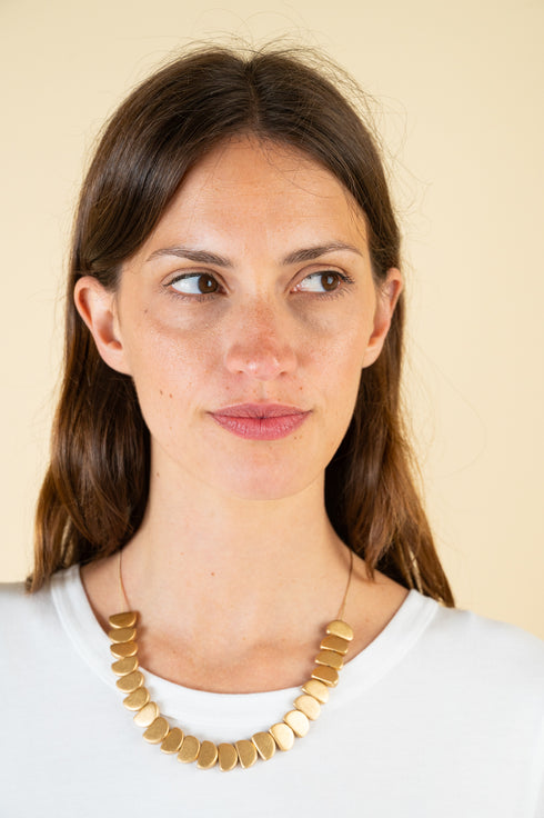 Elegant necklace Lolana - metallic